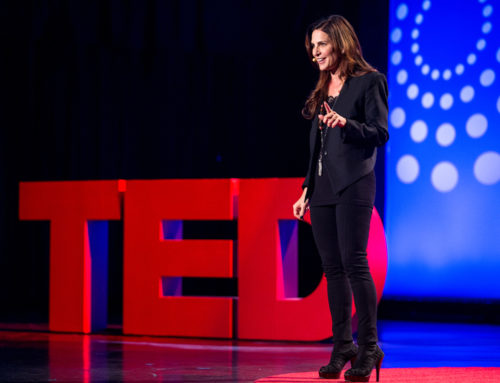 Host Bryn Freedman speaks TED@State Street salon at House of Blues Boston